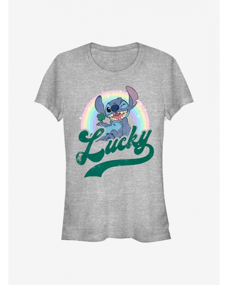 Disney Lilo & Stitch Lucky Rainbow Girls T-Shirt $9.56 T-Shirts