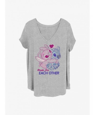 Disney Lilo & Stitch Angel and Stitch Together Girls T-Shirt Plus Size $10.40 T-Shirts