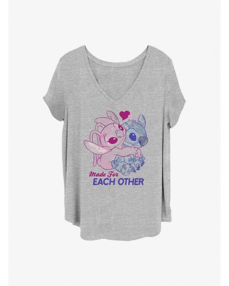 Disney Lilo & Stitch Angel and Stitch Together Girls T-Shirt Plus Size $10.40 T-Shirts