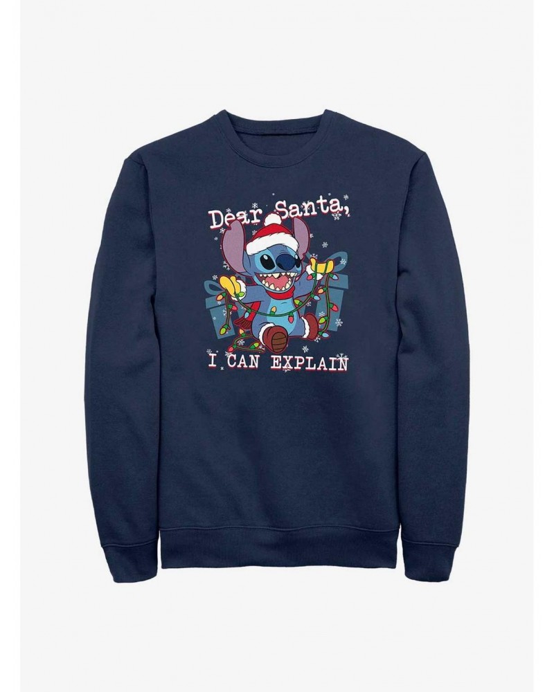 Disney Lilo & Stitch Dear Santa Crew Sweatshirt $11.51 Sweatshirts