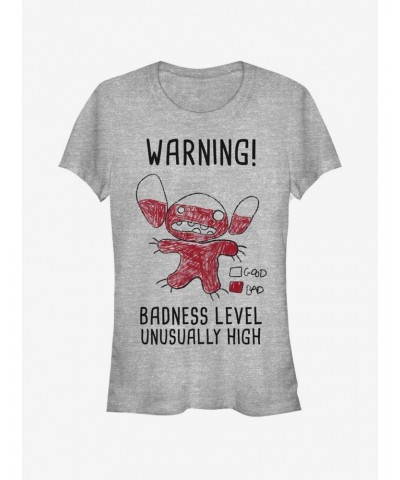 Disney Lilo & Stitch Warning Drawing Sitch Girls T-Shirt $9.96 T-Shirts