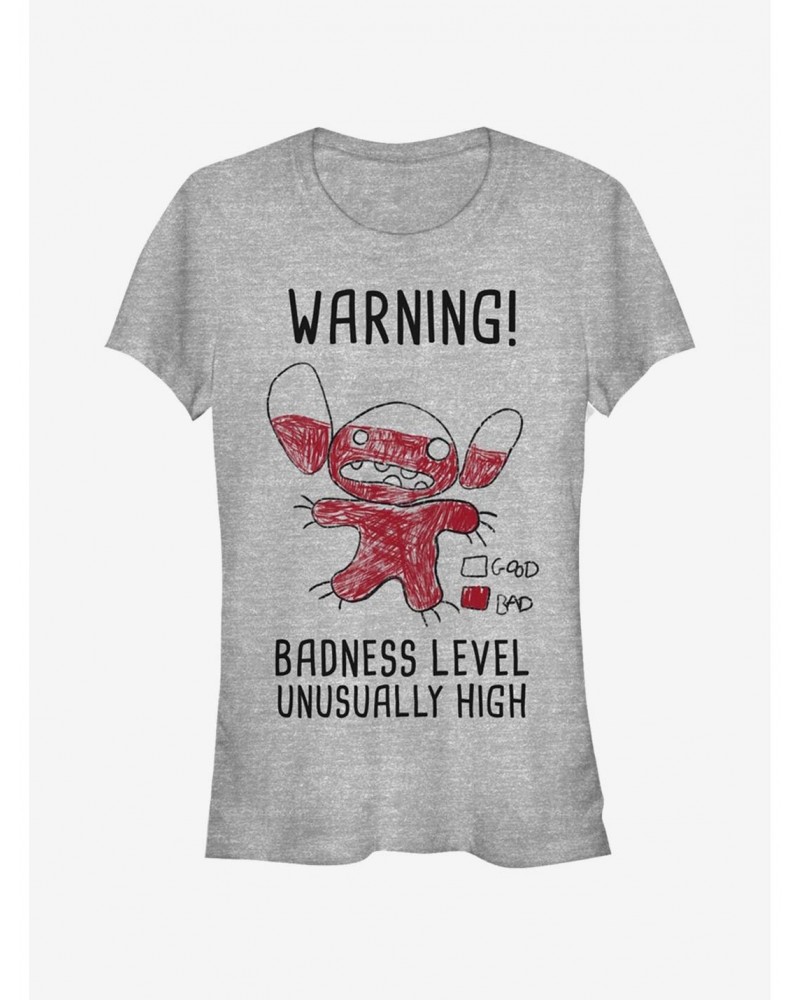 Disney Lilo & Stitch Warning Drawing Sitch Girls T-Shirt $9.96 T-Shirts