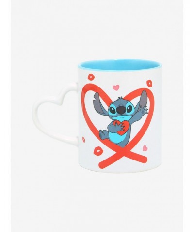 Disney Lilo & Stitch Couple Heart Handle Mug $5.01 Mugs