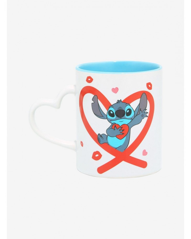 Disney Lilo & Stitch Couple Heart Handle Mug $5.01 Mugs