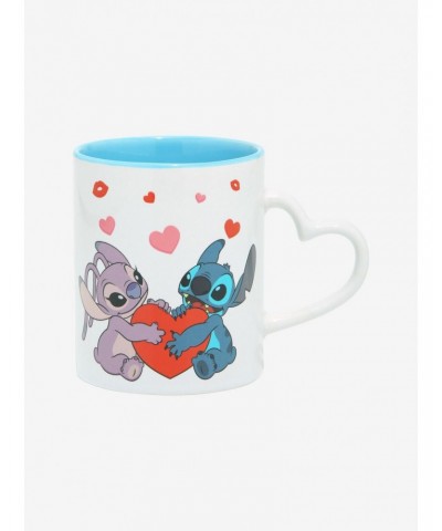 Disney Lilo & Stitch Couple Heart Handle Mug $5.01 Mugs