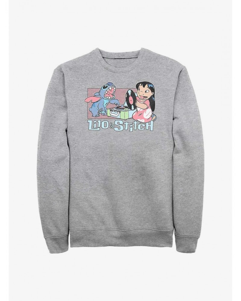 Disney Lilo & Stitch Duo Records Crew Sweatshirt $10.04 Sweatshirts