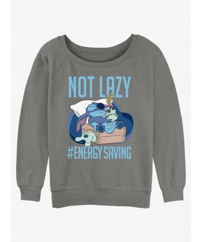 Disney Lilo & Stitch Lazy Energy Girls Slouchy Sweatshirt $13.28 Sweatshirts