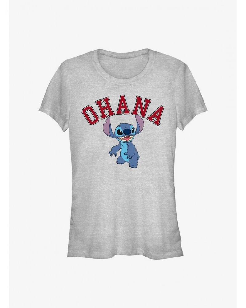 Disney Lilo & Stitch Ohana Collegiate Girls T-Shirt $7.17 T-Shirts