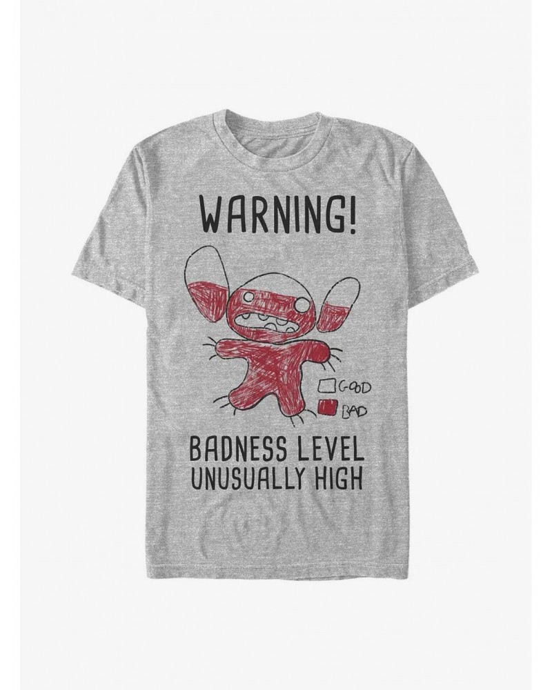 Disney Lilo & Stitch Warning Drawing Sitch T-Shirt $8.22 T-Shirts