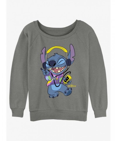 Disney Lilo & Stitch Rockin' Stitch Girls Slouchy Sweatshirt $11.22 Sweatshirts