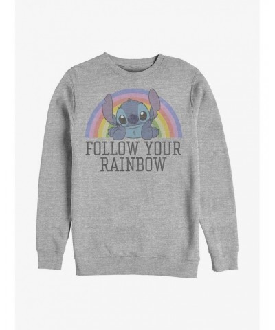 Disney Lilo & Stitch Follow Your Rainbow Crew Sweatshirt $10.92 Sweatshirts