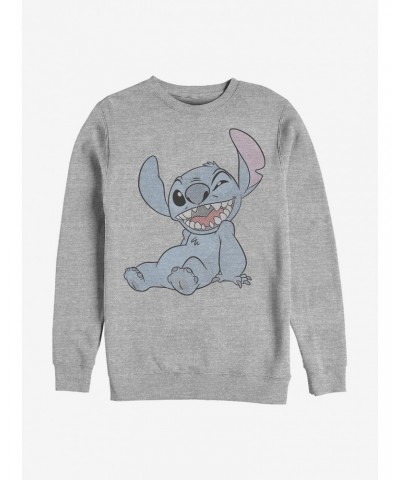 Disney Lilo & Stitch Halftone Stitch Crew Sweatshirt $13.58 Sweatshirts