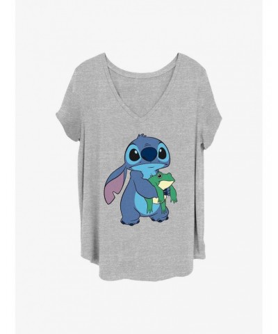 Disney Lilo & Stitch Froggie Stitch Girls T-Shirt Plus Size $9.25 T-Shirts