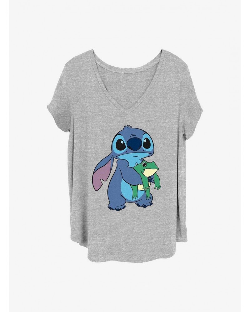 Disney Lilo & Stitch Froggie Stitch Girls T-Shirt Plus Size $9.25 T-Shirts