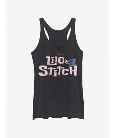 Disney Lilo & Stitch Stitch With Logo Girls Tank $6.22 Tanks