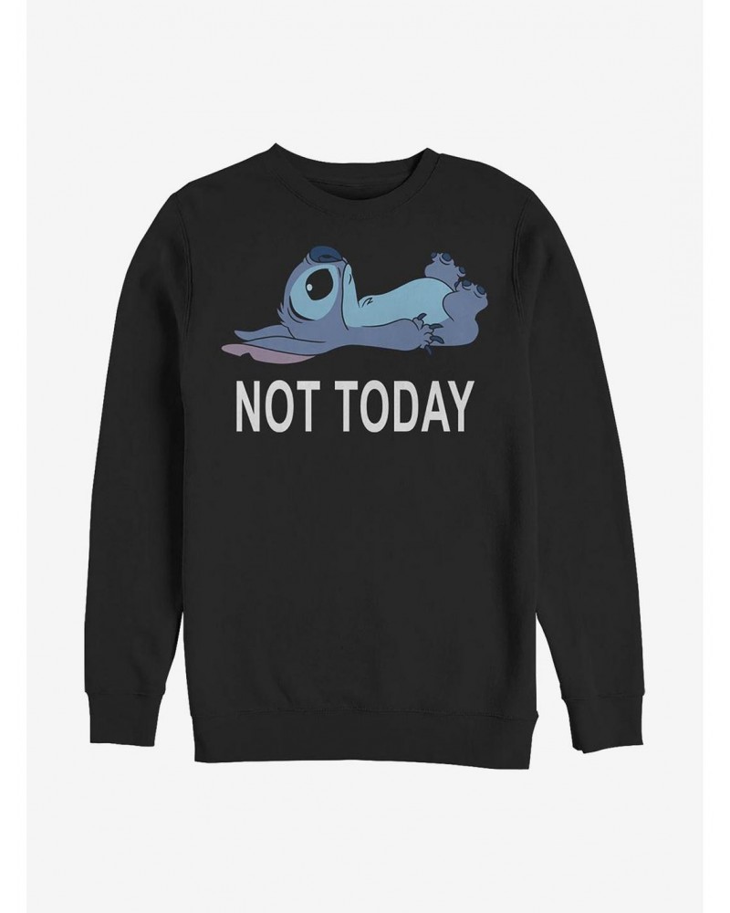 Disney Lilo & Stitch Not Today Crew Sweatshirt $12.40 Sweatshirts