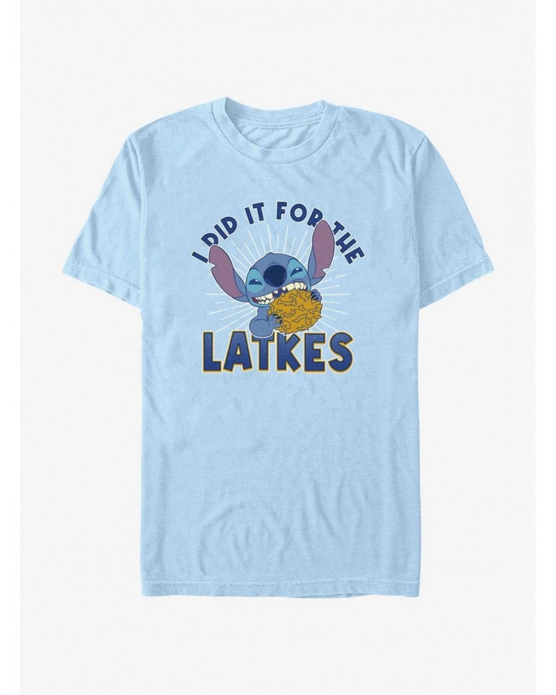 Disney Lilo & Stitch Did It For Hanukkah Latkes T-Shirt $6.88 T-Shirts