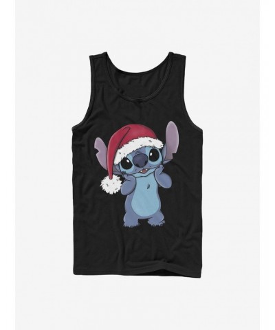 Disney Lilo & Stitch Wearing Santa Hat Tank $6.97 Tanks