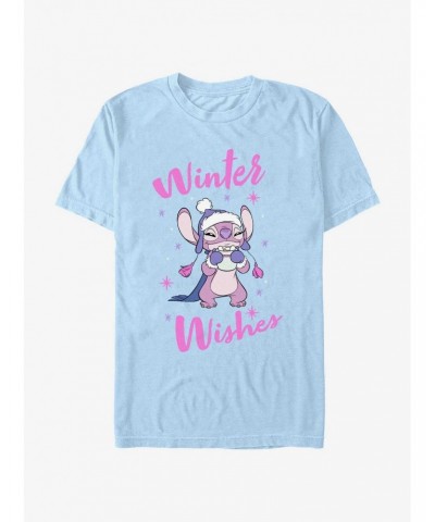 Disney Lilo & Stitch Angel Winter Wishes T-Shirt $8.03 T-Shirts