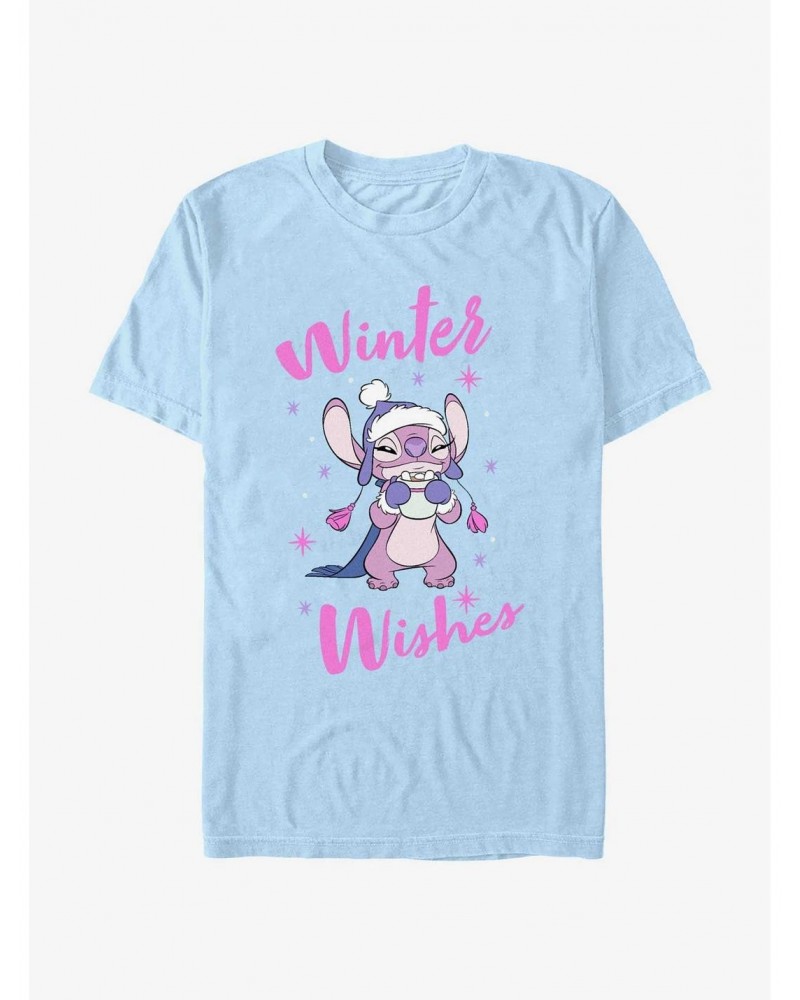 Disney Lilo & Stitch Angel Winter Wishes T-Shirt $8.03 T-Shirts