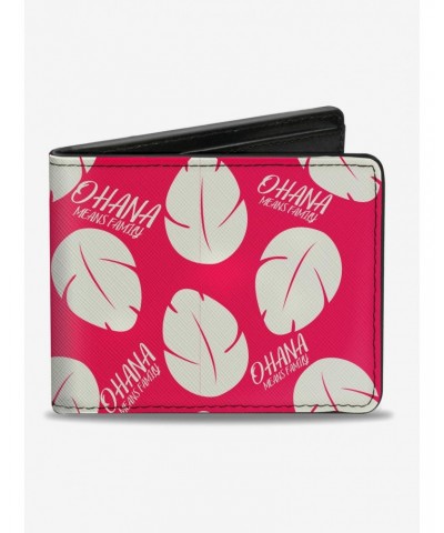 Disney Lilo Stitch Ohana Means Family Bounding Dress Leaves Bi-fold Wallet $7.32 Wallets