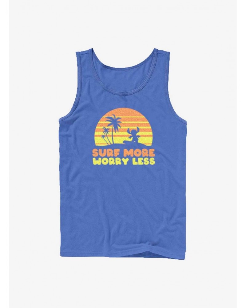 Disney Lilo & Stitch Surf More Worry Less Tank $8.17 Tanks