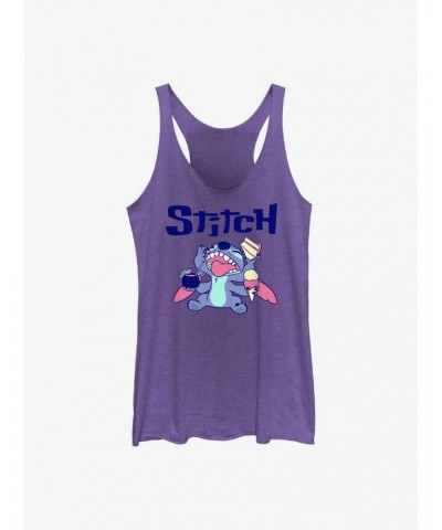 Dsny Lilo Stch Stitch Eat Girls Raw Edge Tank $7.04 Tanks