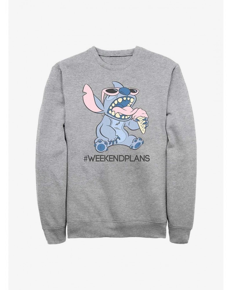 Disney Lilo & Stitch Weekend Plans Sweatshirt $14.17 Sweatshirts