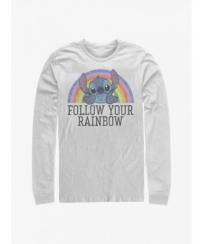 Disney Lilo & Stitch Follow Your Rainbow Long-Sleeve T-Shirt $8.95 T-Shirts