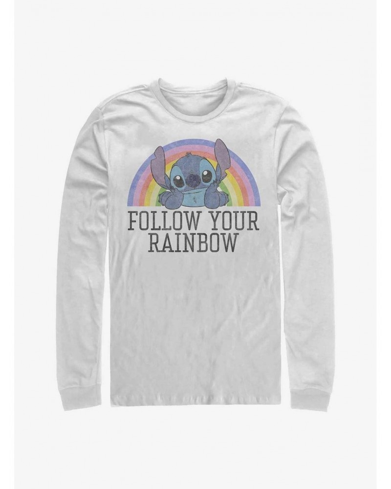 Disney Lilo & Stitch Follow Your Rainbow Long-Sleeve T-Shirt $8.95 T-Shirts