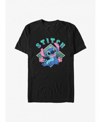 Disney Lilo & Stitch Hibiscus Stitch T-Shirt $7.46 T-Shirts