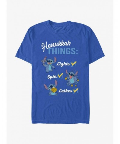 Disney Lilo & Stitch Hanukkah List T-Shirt $7.07 T-Shirts