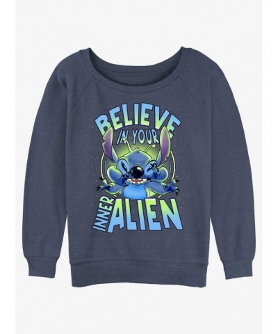 Disney Lilo & Stitch Inner Alien Girls Slouchy Sweatshirt $10.92 Sweatshirts