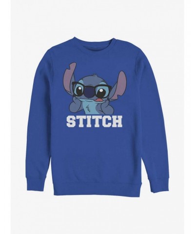 Disney Lilo & Stitch Tongue Out Crew Sweatshirt $10.33 Sweatshirts