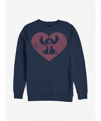 Disney Lilo & Stitch Heart Crew Sweatshirt $12.10 Sweatshirts