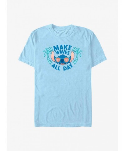 Disney Lilo & Stitch Make Waves All Day T-Shirt $8.60 T-Shirts