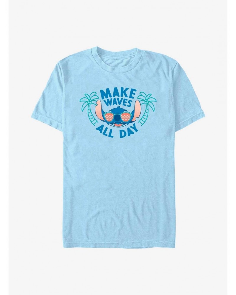 Disney Lilo & Stitch Make Waves All Day T-Shirt $8.60 T-Shirts