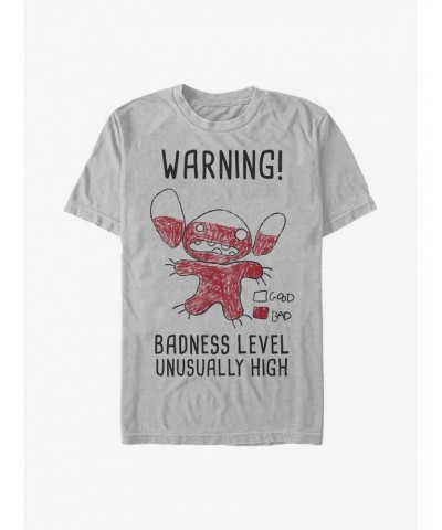 Disney Lilo & Stitch Warning Drawing Sitch T-Shirt $9.37 T-Shirts