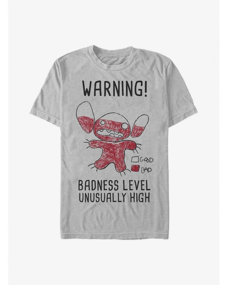 Disney Lilo & Stitch Warning Drawing Sitch T-Shirt $9.37 T-Shirts