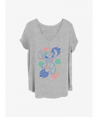 Disney Lilo & Stitch Tropical Stitch Girls T-Shirt Plus Size $8.09 T-Shirts