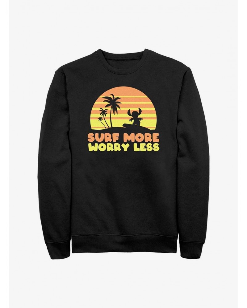 Disney Lilo & Stitch Surf More Worry Less Sweatshirt $9.45 Sweatshirts