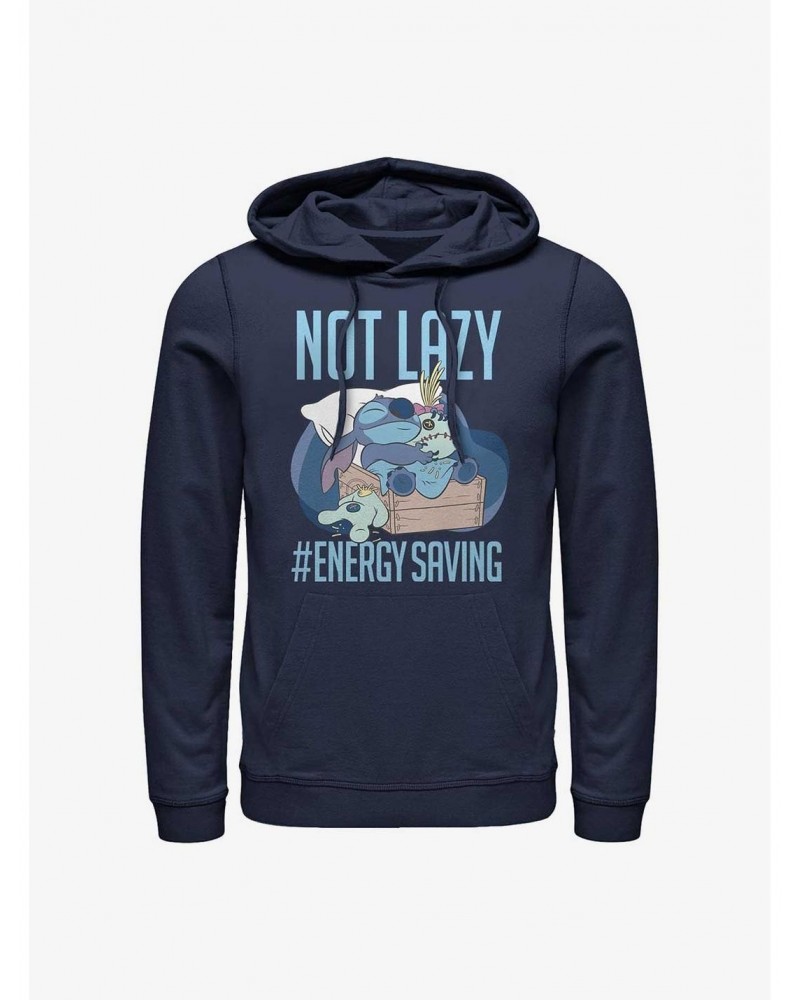 Disney Lilo & Stitch Not Lazy Energy Saving Hoodie $15.09 Hoodies