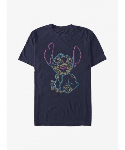 Disney Lilo & Stitch Neon Stitch T-Shirt $8.80 T-Shirts