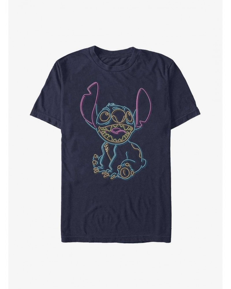 Disney Lilo & Stitch Neon Stitch T-Shirt $8.80 T-Shirts