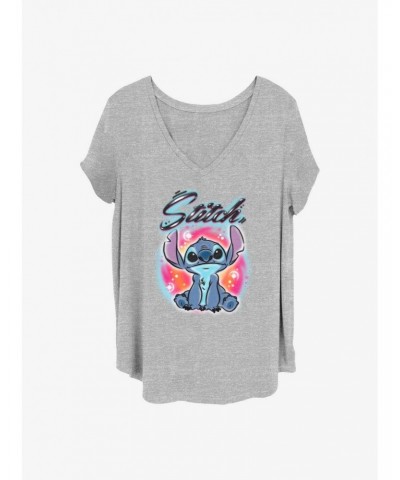 Disney Lilo & Stitch Airbrush Stitch Girls T-Shirt Plus Size $11.33 T-Shirts