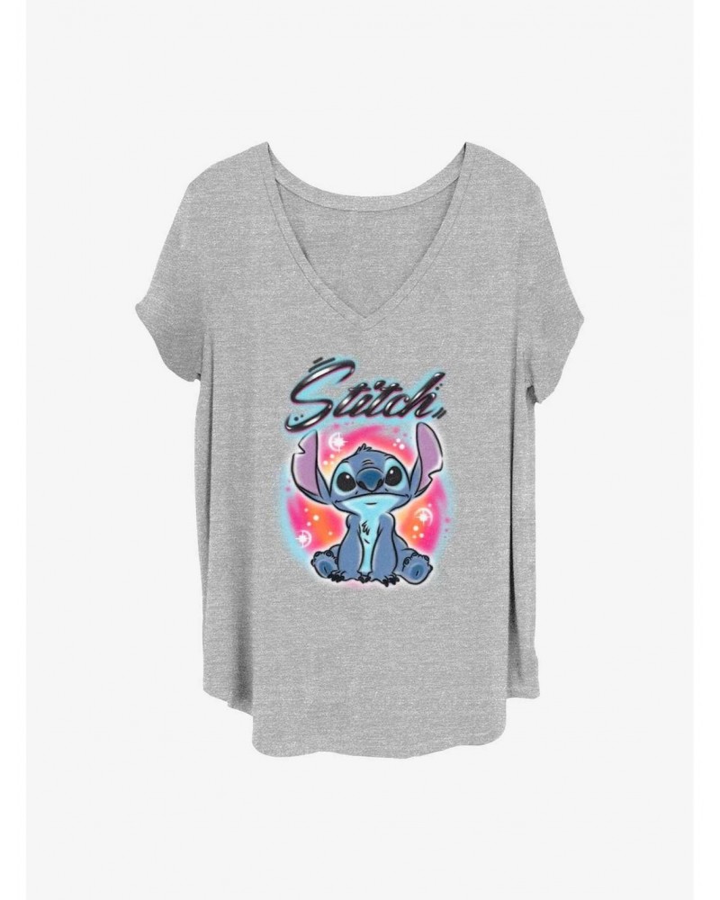 Disney Lilo & Stitch Airbrush Stitch Girls T-Shirt Plus Size $11.33 T-Shirts