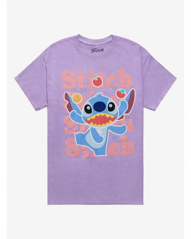 Disney Lilo & Stitch Fruit Boyfriend Fit Girls T-Shirt $10.54 T-Shirts