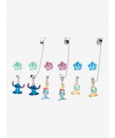 Disney Lilo & Stitch Character Floral Cuff Earring Set $6.76 Earring Set