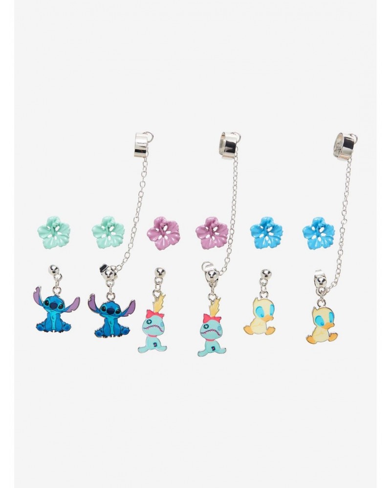 Disney Lilo & Stitch Character Floral Cuff Earring Set $6.76 Earring Set