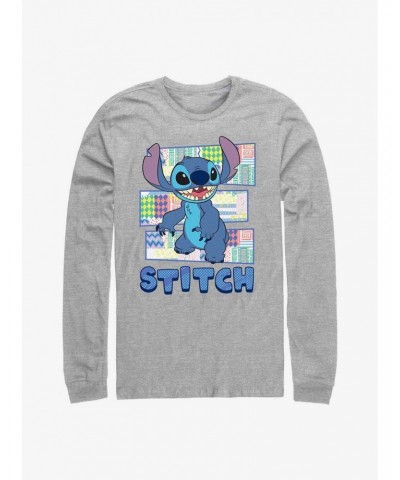 Disney Lilo & Stitch Pattern Stitch Long Sleeve T-Shirt $12.37 T-Shirts